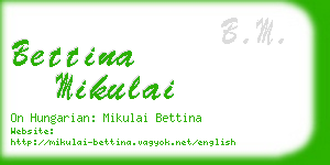 bettina mikulai business card